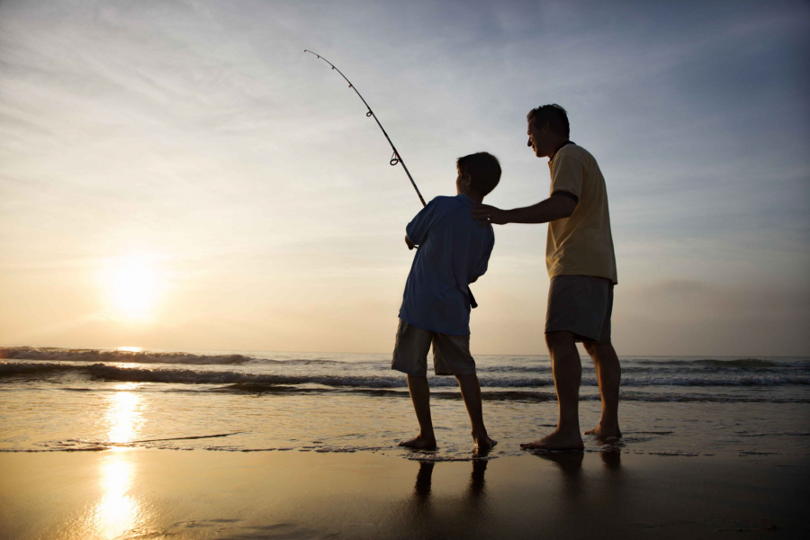 Fishing on the reservoir